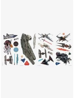 Star Wars Episode IX Galactic Ships Peel And Stick Wall Decals -Home Furnishings Discount Store 13032908 av1