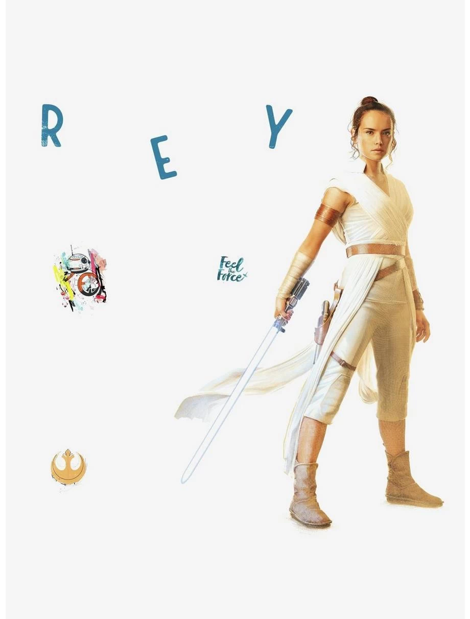 Star Wars Episode IX Rey Peel And Stick Giant Wall Decals 3 Star Wars Episode IX Rey Peel And Stick Giant Wall Decals