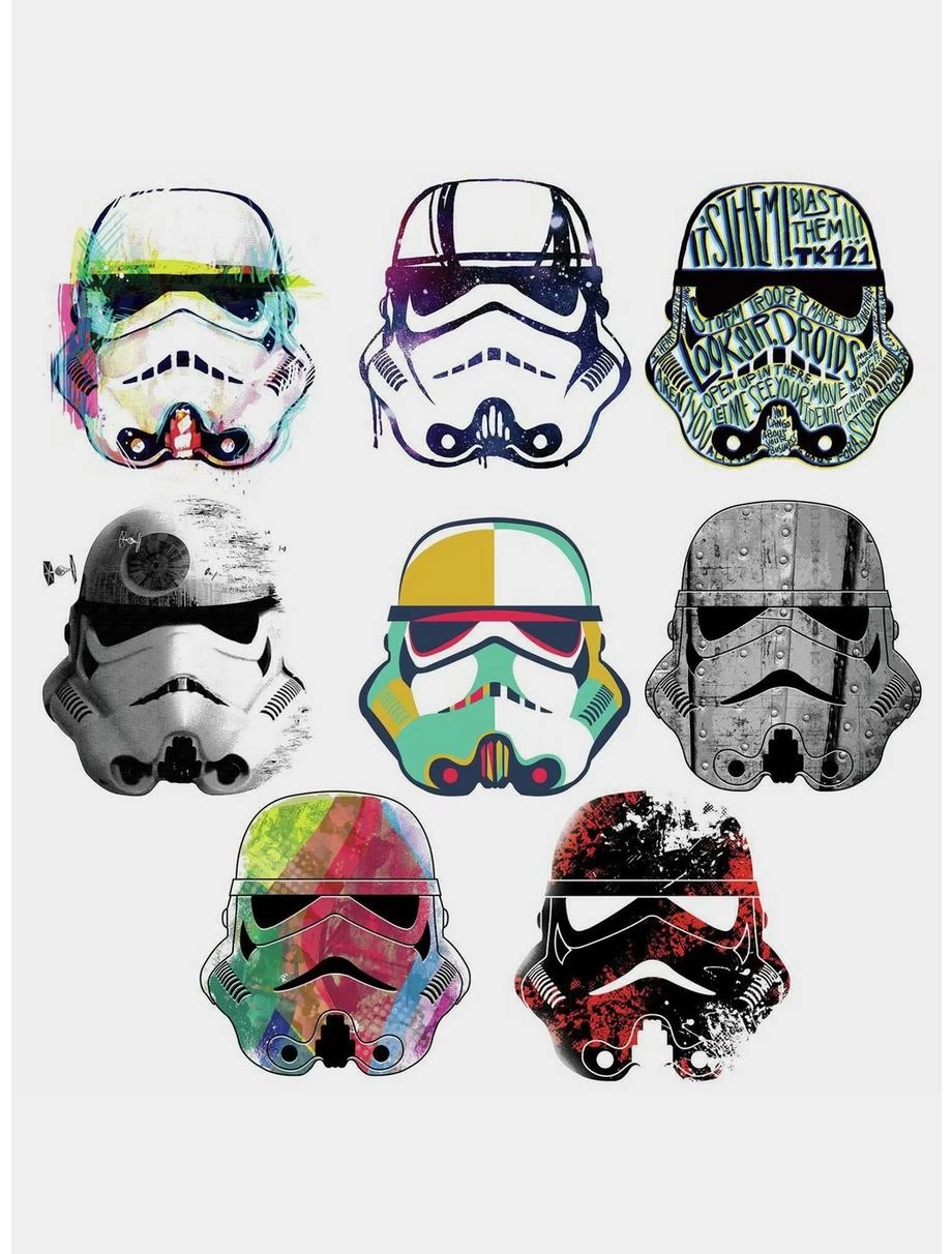 Star Wars Artistic Storm Trooper Heads Peel And Stick Wall Decals 3 Star Wars Artistic Storm Trooper Heads Peel And Stick Wall Decals
