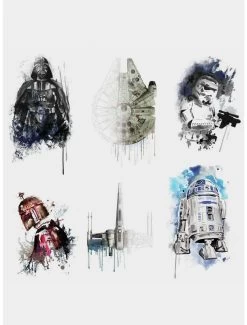 Star Wars Iconic Watercolor Peel And Stick Wall Decals