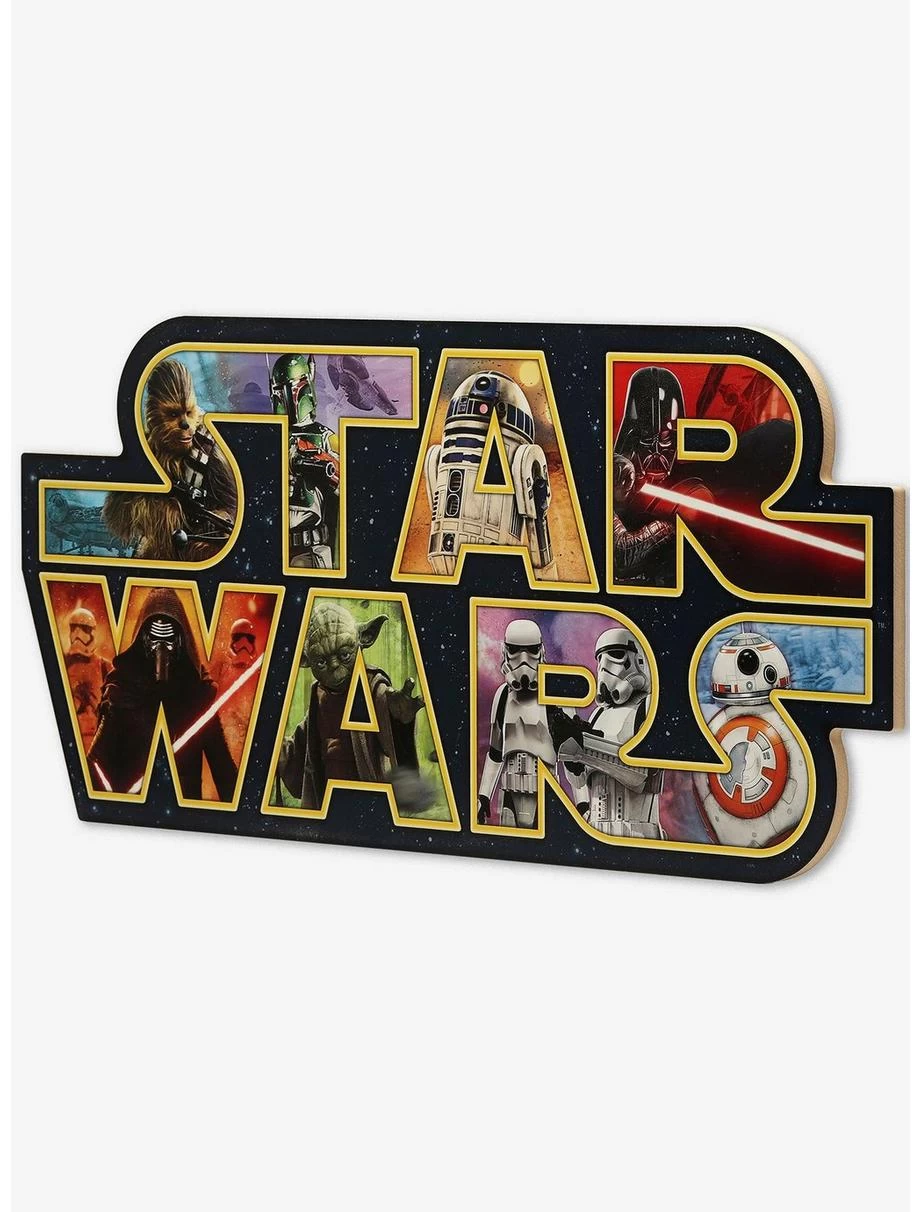 Star Wars Logo Collage Wood Wall Décor 4 Star Wars Logo Collage Wood Wall Décor - Image 2