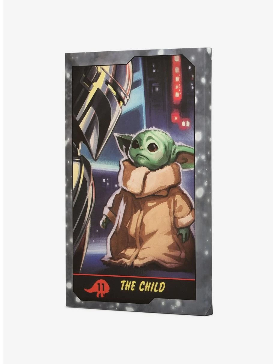 Star Wars The Mandalorian Baby Yoda Playing Card Canvas Wall Decor 4 Star Wars The Mandalorian Baby Yoda Playing Card Canvas Wall Decor - Image 2