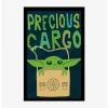 Star Wars The Mandalorian Precious Cargo Illustration Framed Wood Wall Art