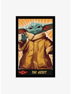 Star Wars The Mandalorian The Asset Framed Wood Wall Art