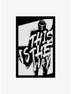 Star Wars The Mandalorian This Is The Way Grafitti Style Framed Wood Wall Art