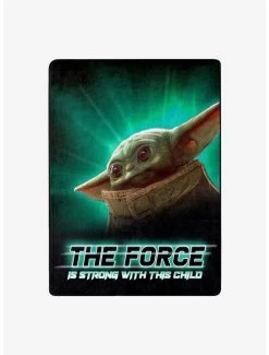 Star Wars The Mandalorian Strong Force Child Silk Touch Throw