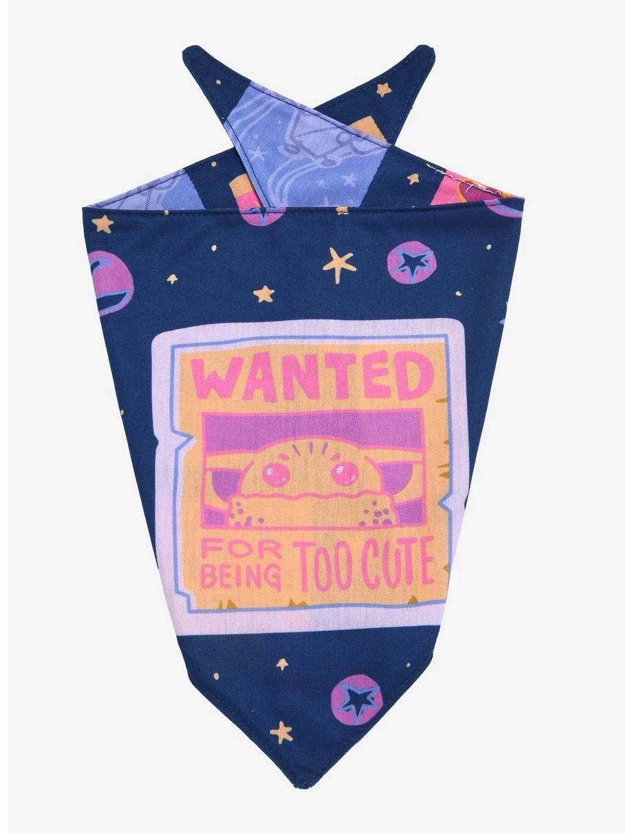Star Wars The Mandalorian Grogu Wanted Reversible Pet Bandana - BoxLunch Exclusive 3 Star Wars The Mandalorian Grogu Wanted Reversible Pet Bandana - BoxLunch Exclusive