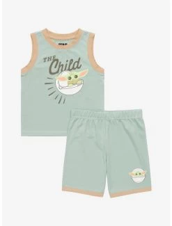 Star Wars The Mandalorian The Child Toddler Basketball Shorts - BoxLunch Exclusive -Home Furnishings Discount Store 17358155 av2