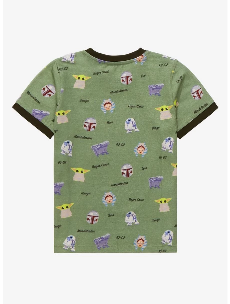 Star Wars The Mandalorian Cartoon Portraits Allover Print Toddler T-Shirt - BoxLunch Exclusive 4 Star Wars The Mandalorian Cartoon Portraits Allover Print Toddler T-Shirt - BoxLunch Exclusive - Image 2