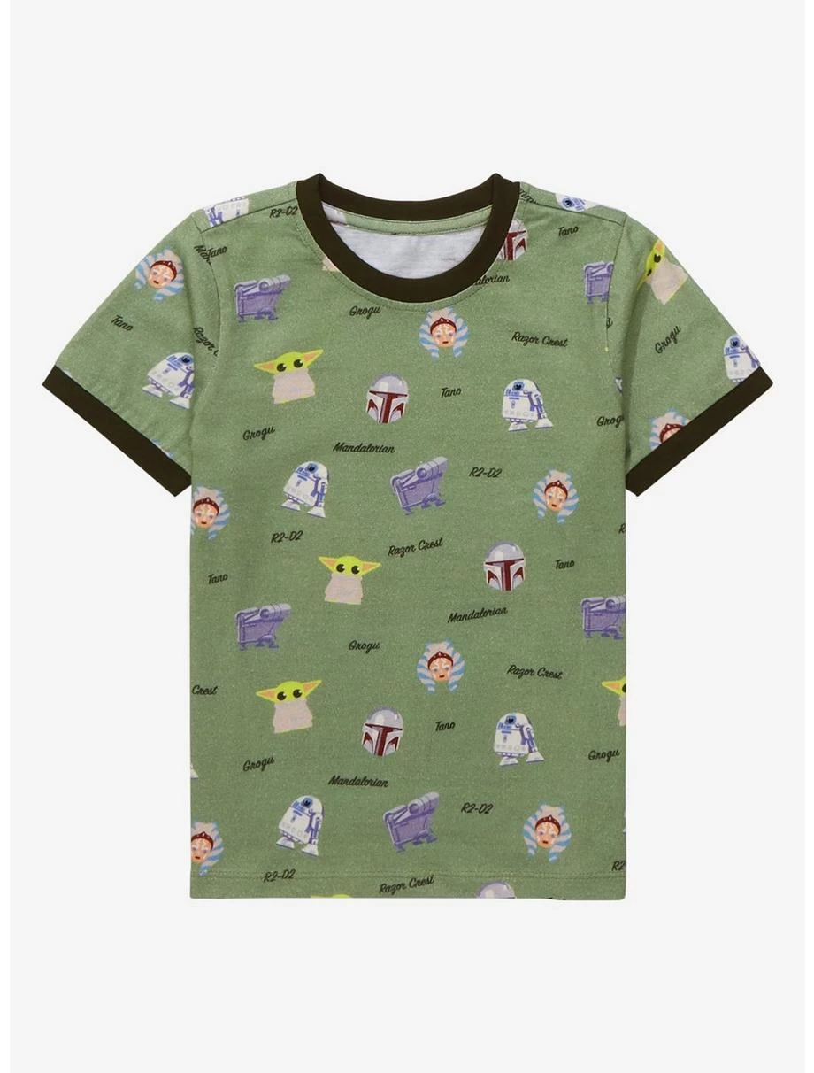 Star Wars The Mandalorian Cartoon Portraits Allover Print Toddler T-Shirt - BoxLunch Exclusive 3 Star Wars The Mandalorian Cartoon Portraits Allover Print Toddler T-Shirt - BoxLunch Exclusive