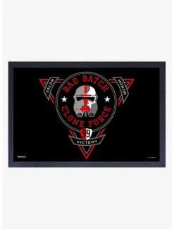 Star Wars The Bad Batch Badge Framed Wood Wall Art