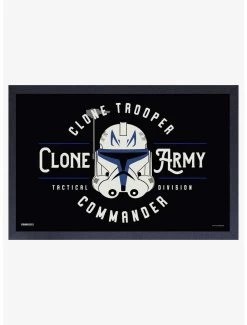 Star Wars The Clone Wars Clone Army Framed Wood Wall Art