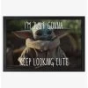 Star Wars The Mandalorian Keep Looking Cute Framed Wood Wall Art -Home Furnishings Discount Store 17988550 hi