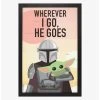 Star Wars The Mandalorian Wherever Cartoon Framed Wood Wall Art -Home Furnishings Discount Store 17988562 hi
