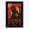 Star Wars Book Of Boba Fett Legend Lives Framed Wood Wall Art