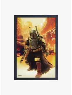 Star Wars Book Of Boba Fett Lunge Framed Wood Wall Art