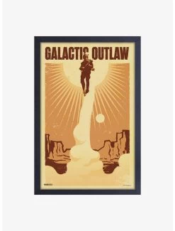 Star Wars Book Of Boba Fett Outlaw Framed Wood Wall Art