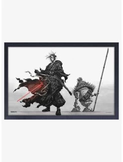 Star Wars Visions Anakin And R2D2 Framed Wood Wall Art
