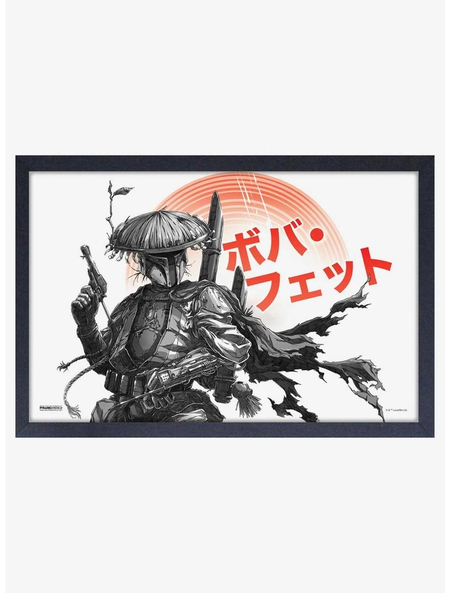 Star Wars Visions Boba Framed Wood Wall Art 3 Star Wars Visions Boba Framed Wood Wall Art