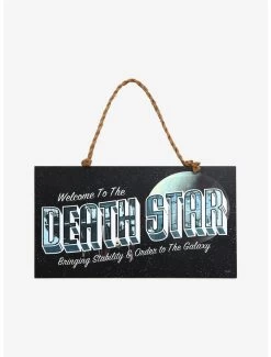 Star Wars Death Star And Cloud City Reversible Welcome Sign