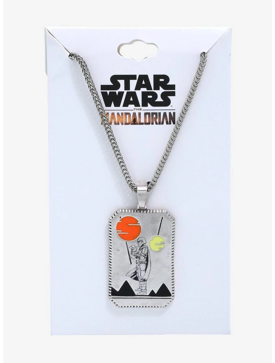 Star Wars The Mandalorian The Child & Mando Pendant Necklace - BoxLunch Exclusive 5 Star Wars The Mandalorian The Child & Mando Pendant Necklace - BoxLunch Exclusive - Image 3