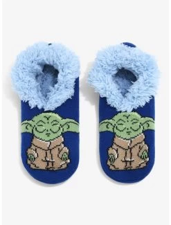 Star Wars The Mandalorian Grogu Meditating Slipper Socks - BoxLunch Exclusive -Home Furnishings Discount Store 18809353 av1