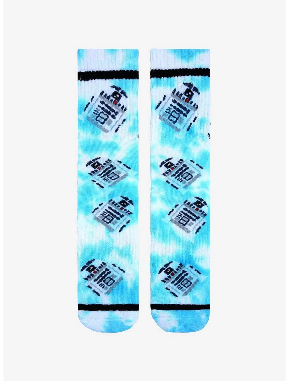 Star Wars Chibi R2-D2 Tie-Dye Crew Socks - BoxLunch Exclusive 4 Star Wars Chibi R2-D2 Tie-Dye Crew Socks - BoxLunch Exclusive - Image 2