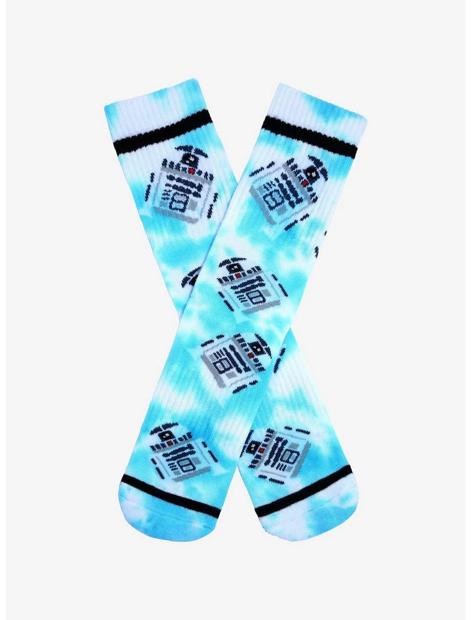 Star Wars Chibi R2-D2 Tie-Dye Crew Socks - BoxLunch Exclusive 3 Star Wars Chibi R2-D2 Tie-Dye Crew Socks - BoxLunch Exclusive