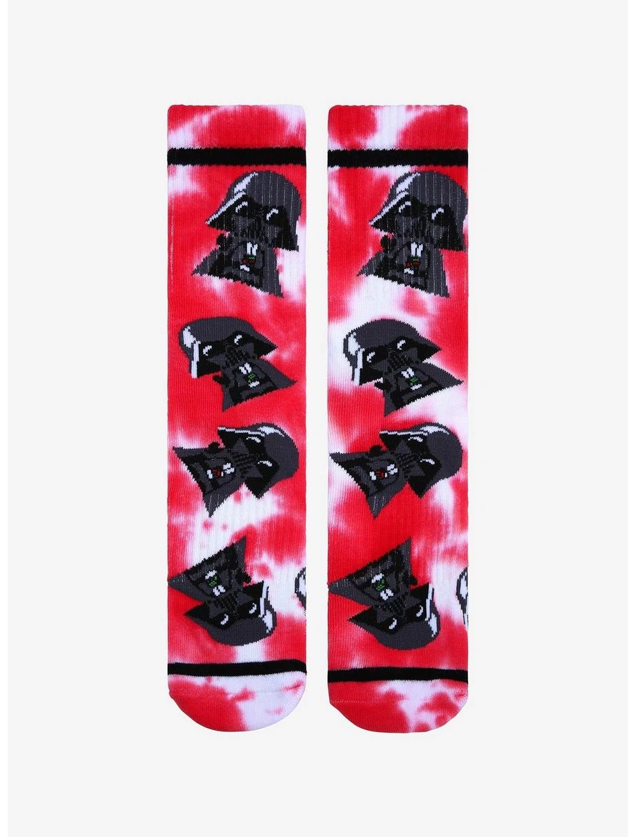 Star Wars Chibi Darth Vader Tie-Dye Crew Socks - BoxLunch Exclusive 4 Star Wars Chibi Darth Vader Tie-Dye Crew Socks - BoxLunch Exclusive - Image 2