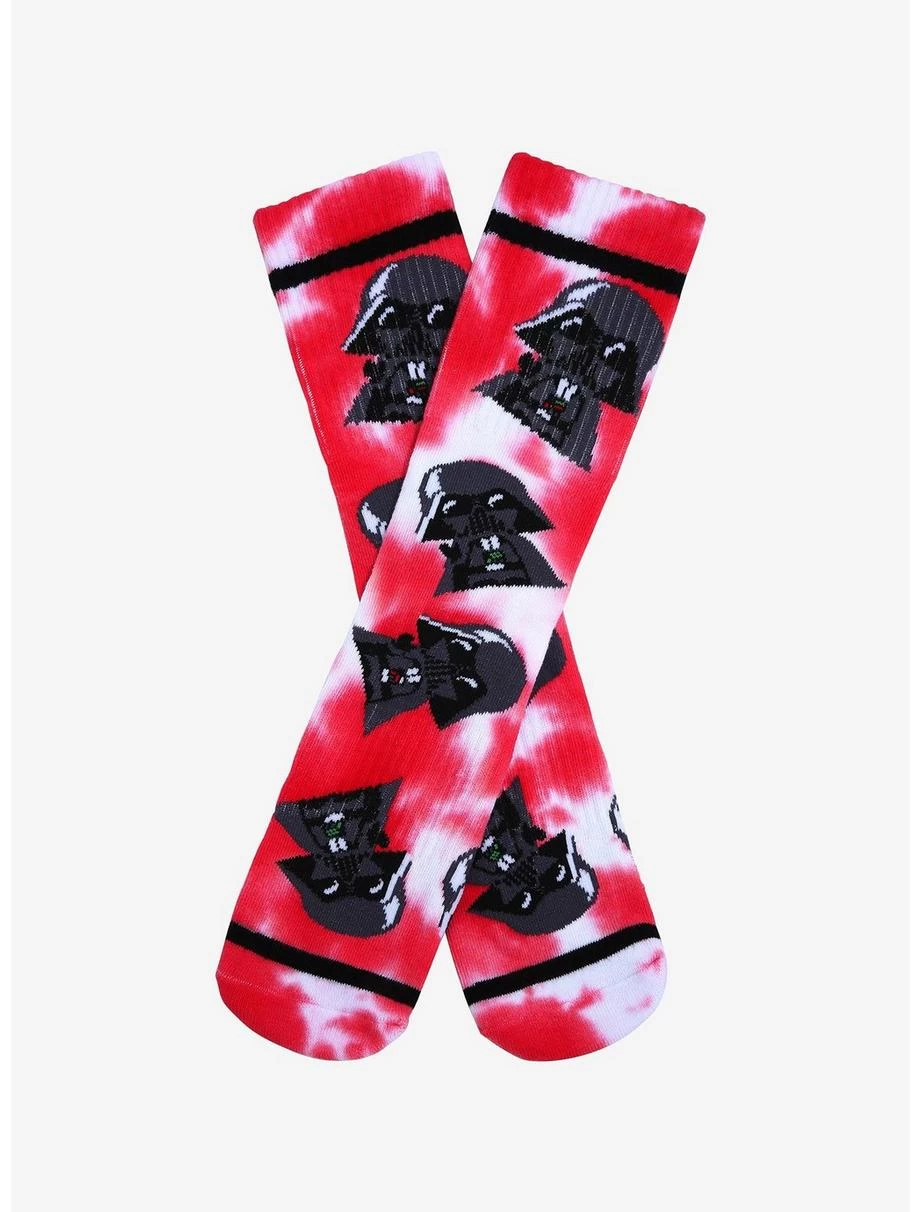 Star Wars Chibi Darth Vader Tie-Dye Crew Socks - BoxLunch Exclusive 3 Star Wars Chibi Darth Vader Tie-Dye Crew Socks - BoxLunch Exclusive