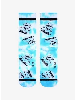 Star Wars Chibi Stormtrooper Tie-Dye Crew Socks - BoxLunch Exclusive -Home Furnishings Discount Store 18859128 av2