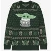 Star Wars The Mandalorian Grogu Toddler Holiday Sweater - BoxLunch Exclusive -Home Furnishings Discount Store 19046139 hi