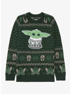 Star Wars The Mandalorian Grogu Toddler Holiday Sweater - BoxLunch Exclusive