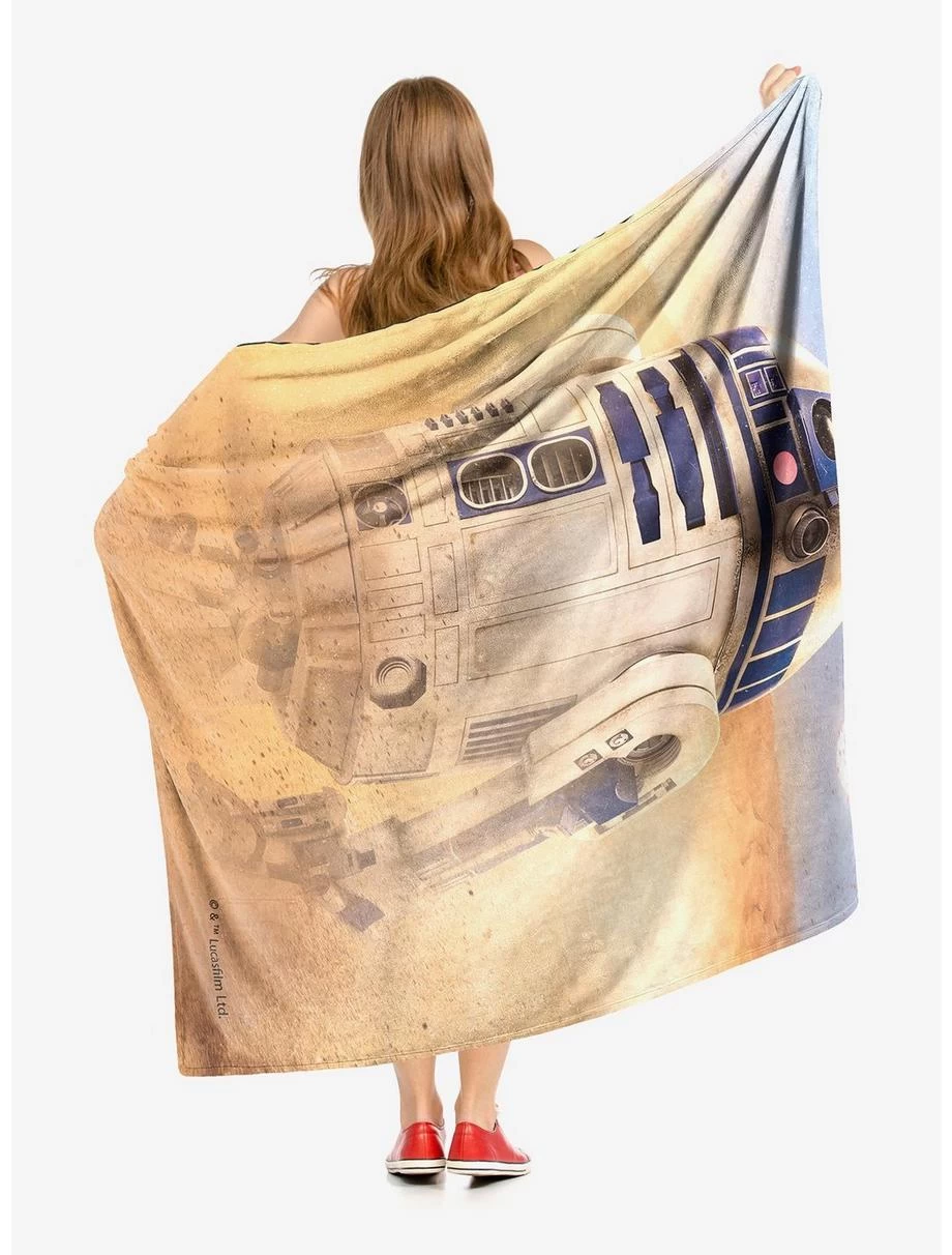 Star Wars Artoo Throw Blanket 4 Star Wars Artoo Throw Blanket - Image 2