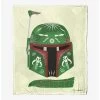 Star Wars Boba Fett Decorated Helmet Throw Blanket