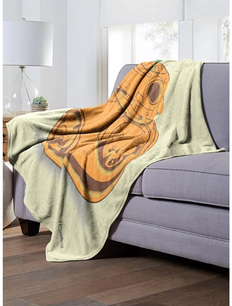 Star Wars Pumpkinfied Bb-8 Throw Blanket 4 Star Wars Pumpkinfied Bb-8 Throw Blanket - Image 3