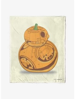 Star Wars Pumpkinfied Bb-8 Throw Blanket