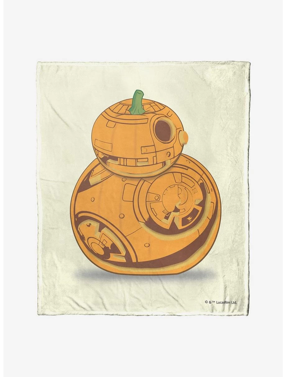 Star Wars Pumpkinfied Bb-8 Throw Blanket 2 Star Wars Pumpkinfied Bb-8 Throw Blanket