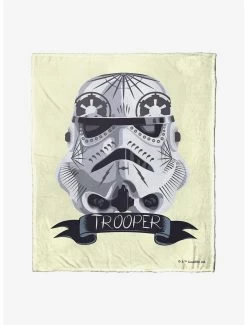 Star Wars Storm Trooper Decorated Helmet Throw Blanket