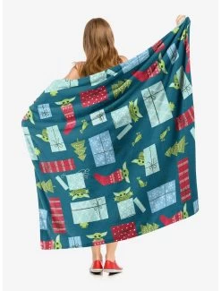 Star Wars The Mandalorian Best Present Ever Throw Blanket -Home Furnishings Discount Store 19293679 av1