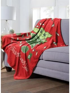 Star Wars The Mandalorian Merry Force Throw Blanket -Home Furnishings Discount Store 19293689 av2