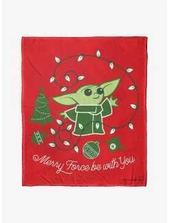 Star Wars The Mandalorian Merry Force Throw Blanket