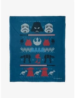 Star Wars Vader Xmas Sweater Throw Blanket