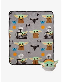 Star Wars The Mandalorian Grogu Pillow And Blanket Set -Home Furnishings Discount Store 19426353 av3
