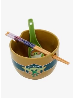 Star Wars The Mandalorian Grogu Snack Time Ramen Bowl With Chopsticks And Spoon -Home Furnishings Discount Store 19428703 av2