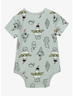 Star Wars The Mandalorian Grogu Ice Cream Allover Print Infant One-Piece - BoxLunch Exclusive 5 Star Wars The Mandalorian Grogu Ice Cream Allover Print Infant One-Piece - BoxLunch Exclusive -Home Furnishings Discount Store 19617780 av1