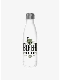 Star Wars The Book Of Boba Fett Boba Fett Bounty Hunter White Stainless Steel Water Bottle