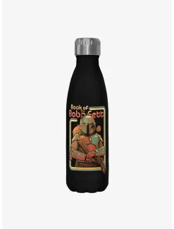 Star Wars The Book Of Boba Fett Boba Force Black Stainless Steel Water Bottle