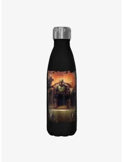 Star Wars The Book Of Boba Fett Boba Painterly Throne Black Stainless Steel Water Bottle