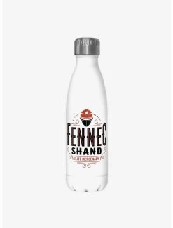 Star Wars The Book Of Boba Fett Fennec Shand Elite Mercenary White Stainless Steel Water Bottle